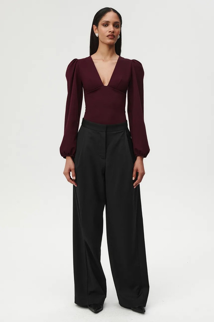 Боди дамско с вискоза Try Me Bodysuit Cherry Undress Code 1288 бордо