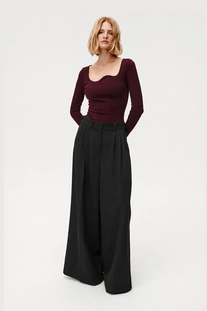 Undress Code Боди дамско с вискоза Mademoiselle Bodysuit Classic 1290UC бордо AW26