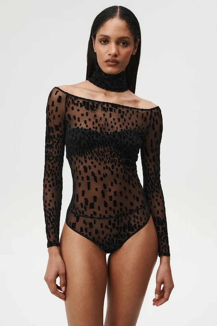 Undress Code Body za žene od lyocella Drunk in Love Bodysuit Thong crna 1273UC