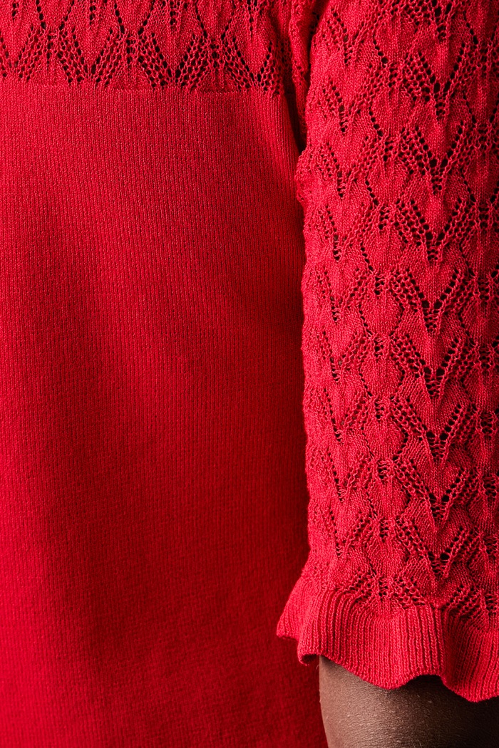 Sweter damski z wiskozą Morgan czerwony MPOMY