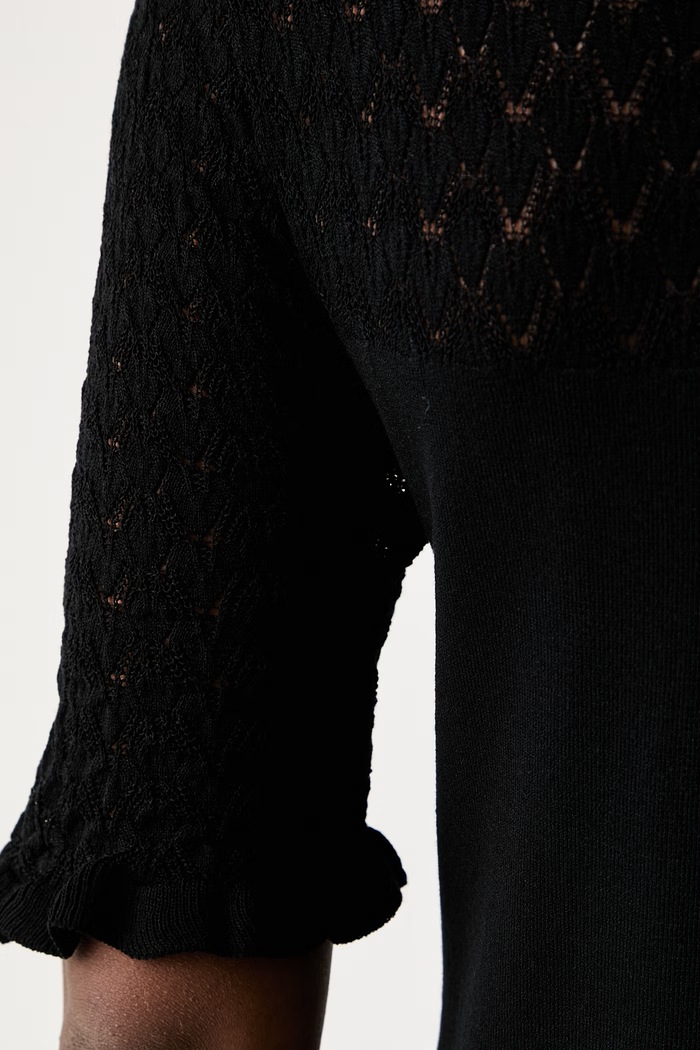 Sweter damski z wiskozą Morgan czarny MPOMY