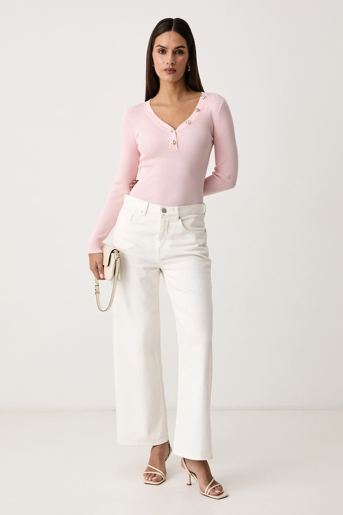 Morgan Pulover pentru femei cu vâscoză MBIZ roz AW26