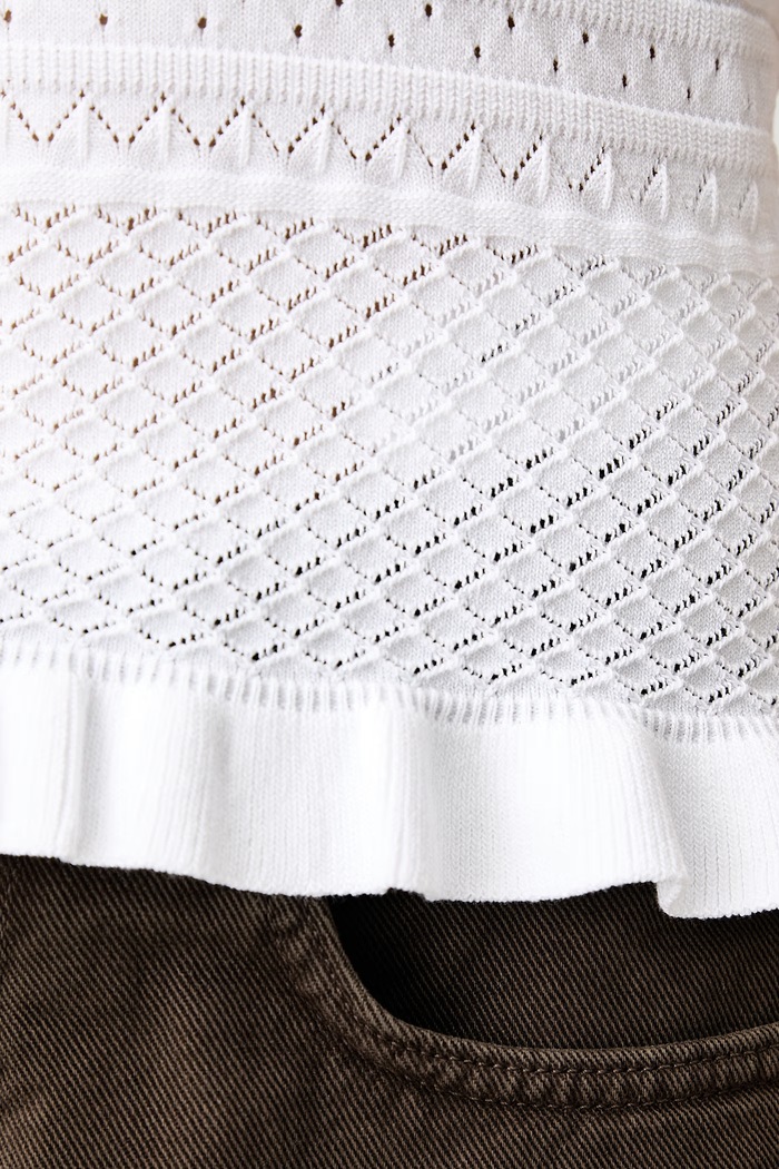 Morgan top damski z wiskozą MSABLE biały