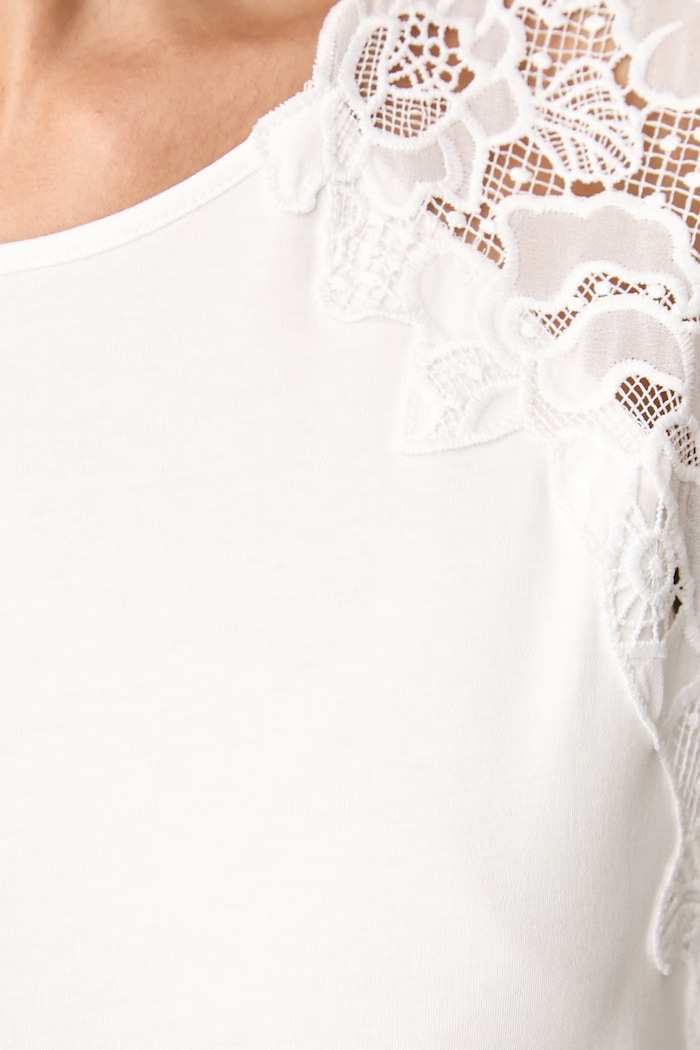 Morgan T-shirt damski bawełniany DPETAL biały