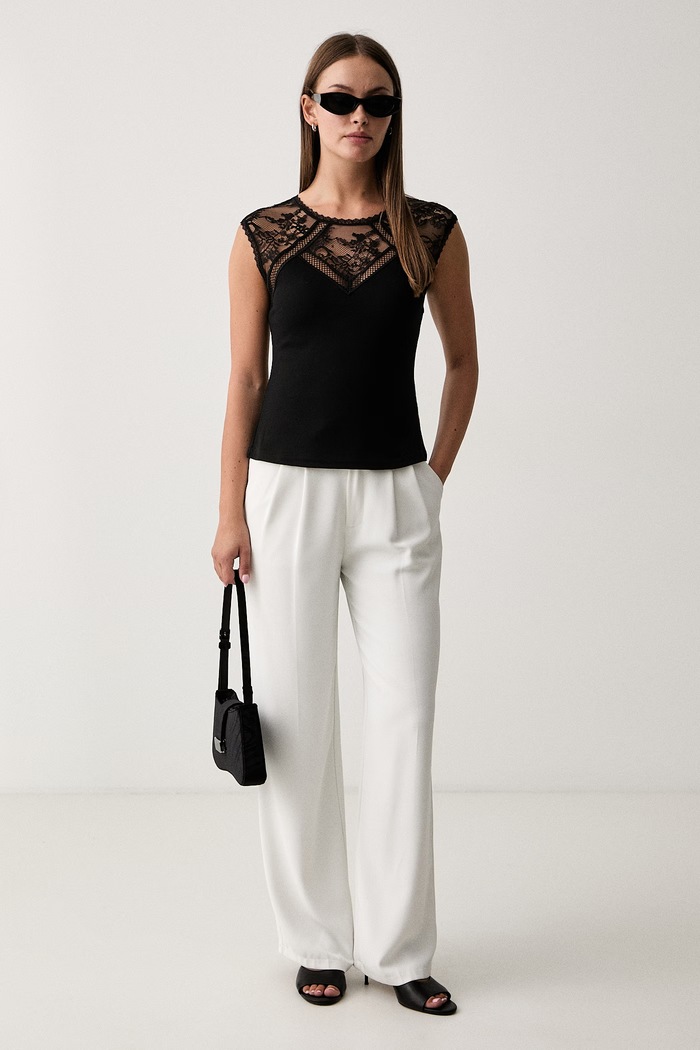 Morgan bluzka damska DIAMO czarny AW26