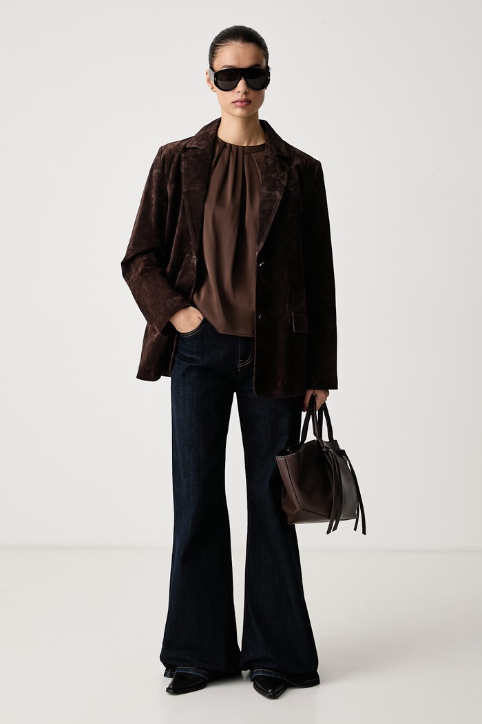Calvin Klein Bluza ženska LV044H133G rjava AW26