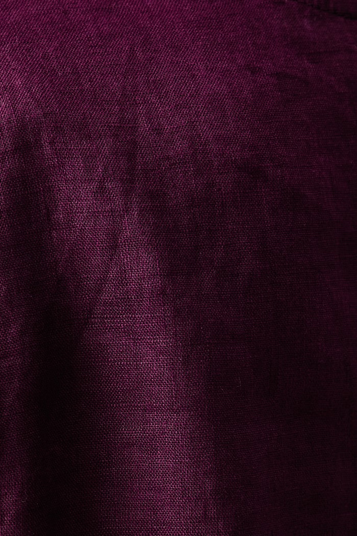 Bluza ženska lanena United Colors of Benetton 5BMLDQ0F5 vijolična