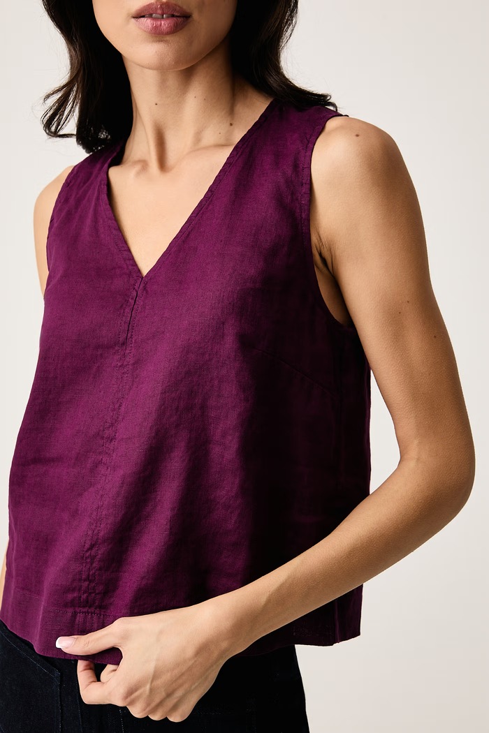 Oblečení United Colors of Benetton Halenka dámská lněná 5BMLDQ0DY fialová