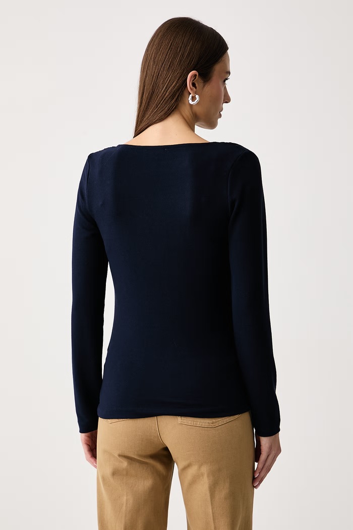 Odjeća United Colors of Benetton Bluza za žene s viskozom 31NLD10DO mornarsko plava