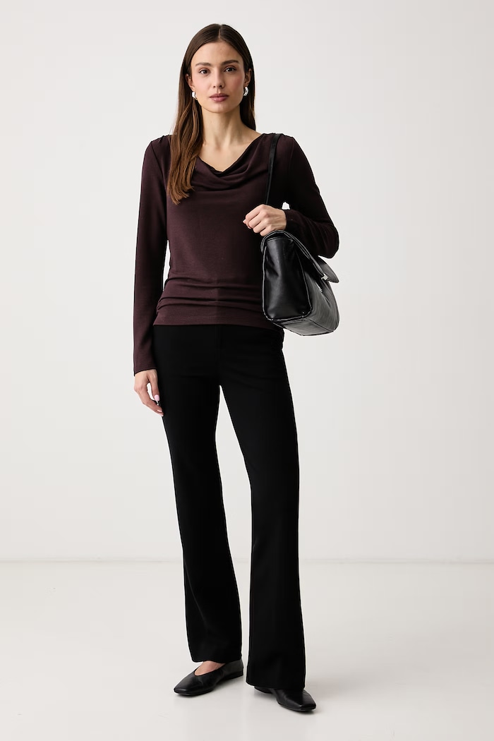 United Colors of Benetton Bluza za žene s viskozom 31NLD10DO smeđa AW26