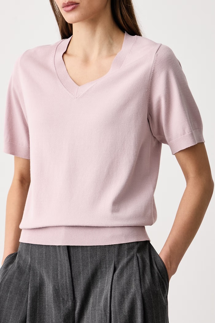 T-shirt swetrowy damski United Colors of Benetton 135PD403Z różowy