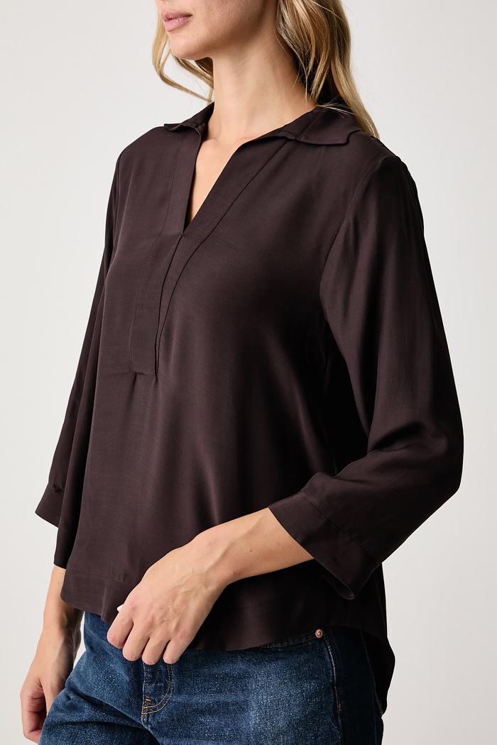Abbigliamento United Colors of Benetton Camicetta da donna in viscosa 5HFLDQ0F8 marrone