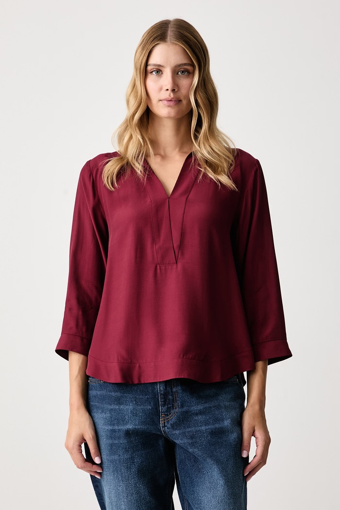 United Colors of Benetton Camicetta da donna in viscosa granata 5HFLDQ0F8