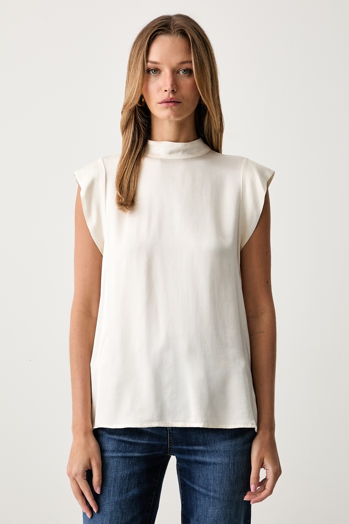 Fracomina bluzka damska z wiskozy beżowy FR26WT1023W58301
