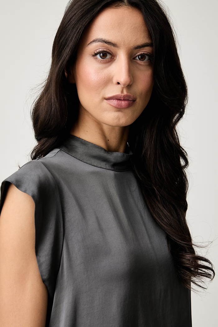 Fracomina bluzka damska z wiskozy szary FR26WT1023W58301
