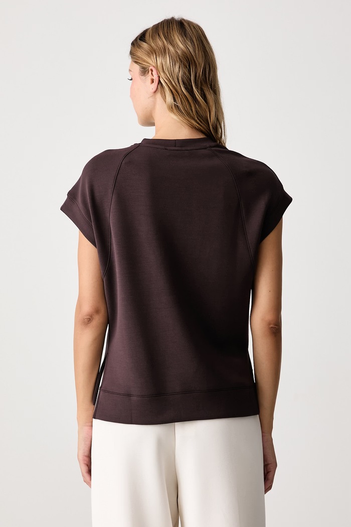 Ρούχα United Colors of Benetton T-shirt γυναικείο με μοντάλ 3QAFD10DG καφέ