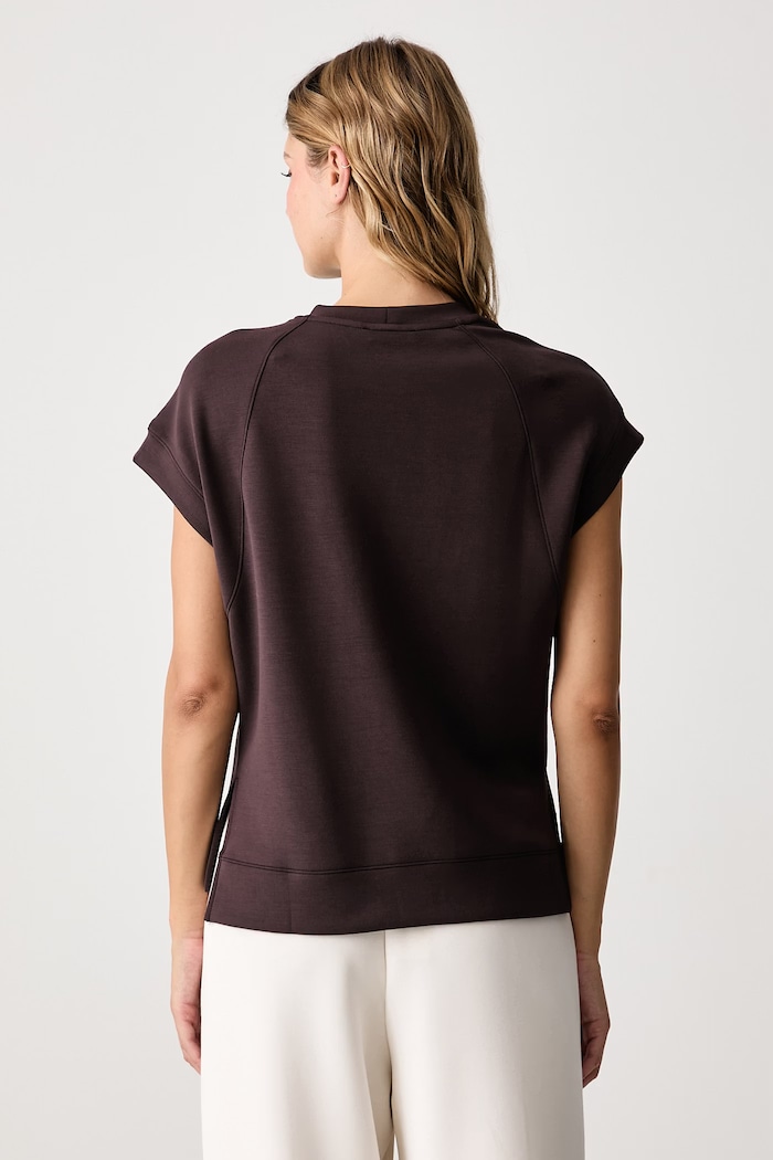 Ρούχα United Colors of Benetton T-shirt γυναικείο με μοντάλ 3QAFD10DG καφέ