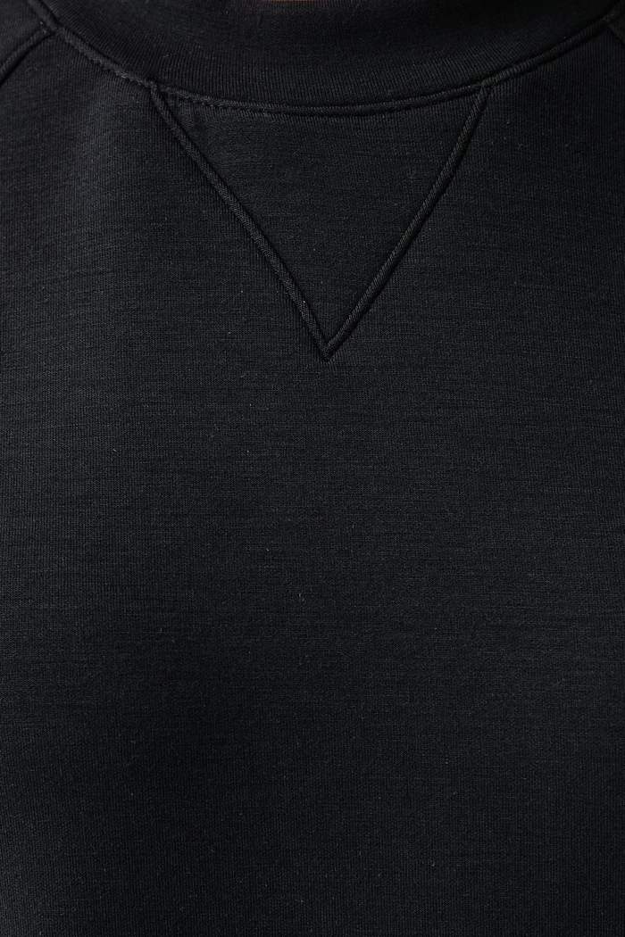 T-shirt γυναικείο με μοντάλ United Colors of Benetton μαύρο 3QAFD10DG