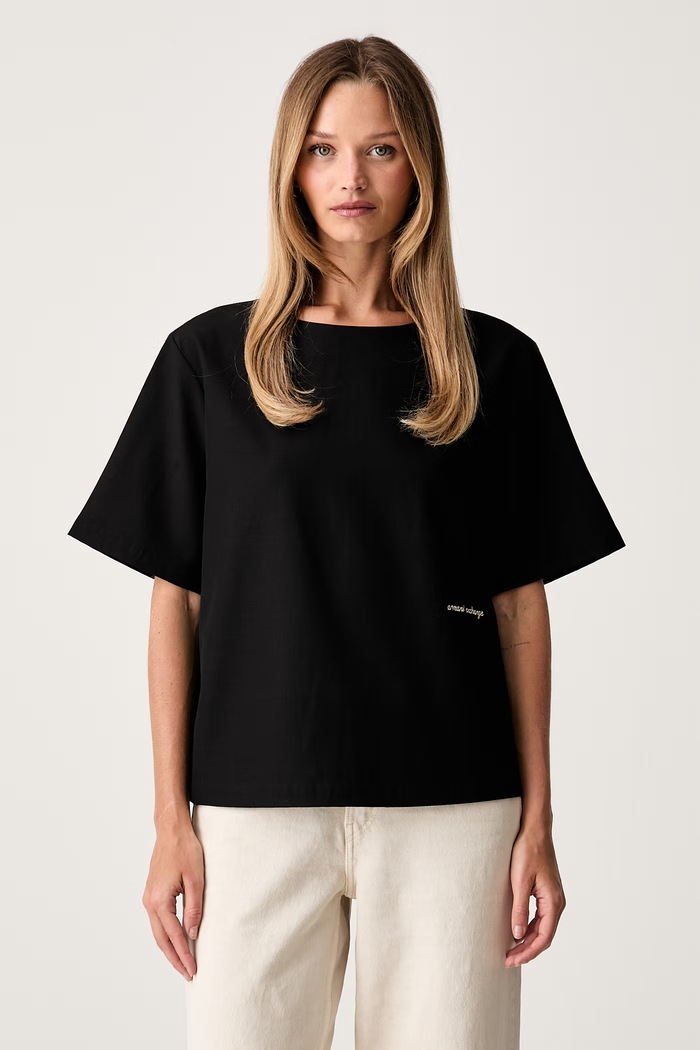 Armani Exchange bluza za žene s dodatkom vune crna XW003137.AF26067