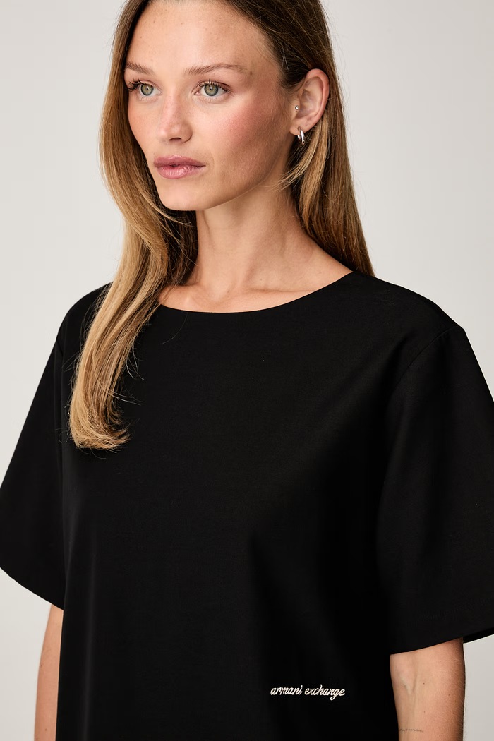 Armani Exchange bluza za žene s dodatkom vune crna XW003137.AF26067