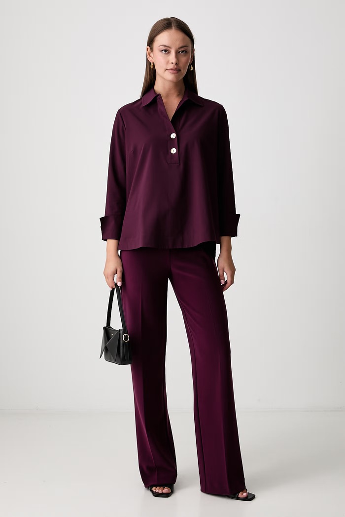 Joseph Ribkoff bluzka koszulowa damska 263928 fioletowy AW26