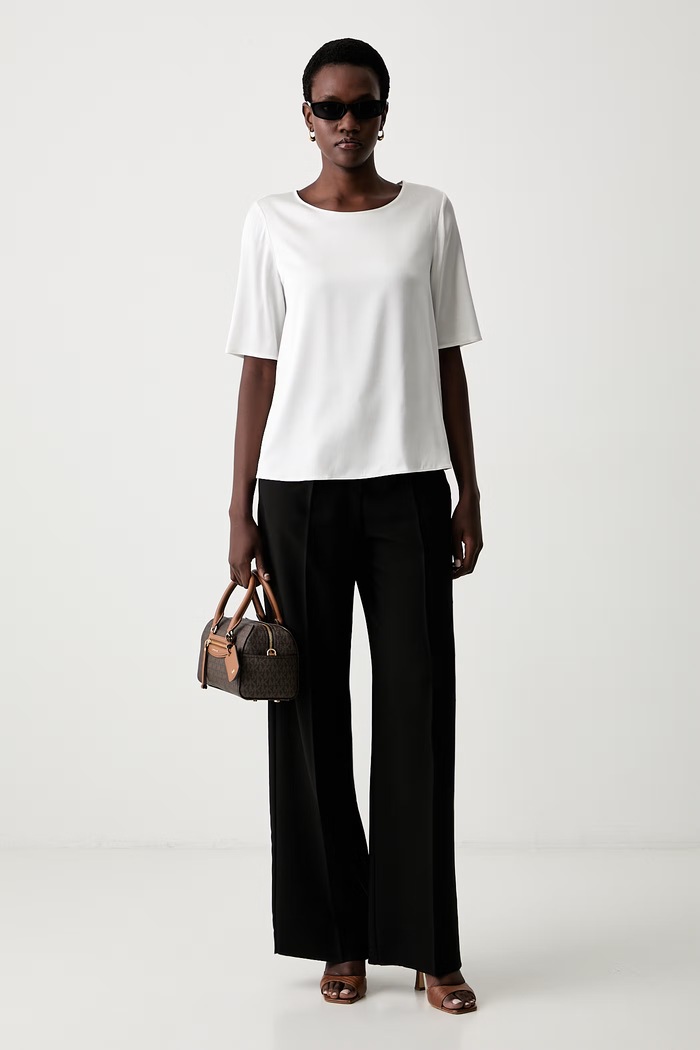 MM by Max Mara bluzka damska jedwabna MMLASTI 2626116047600 biały AW26