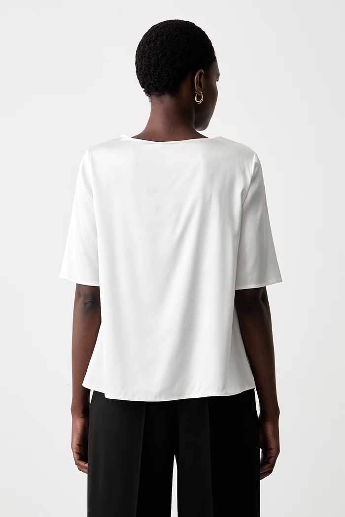 Odzież MM by Max Mara bluzka damska jedwabna MMLASTI 2626116047600 biały