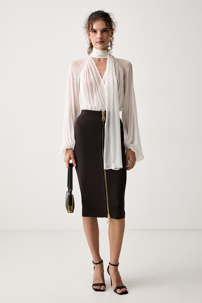 Elisabetta Franchi Body damskie CB00566E2 biały AW26