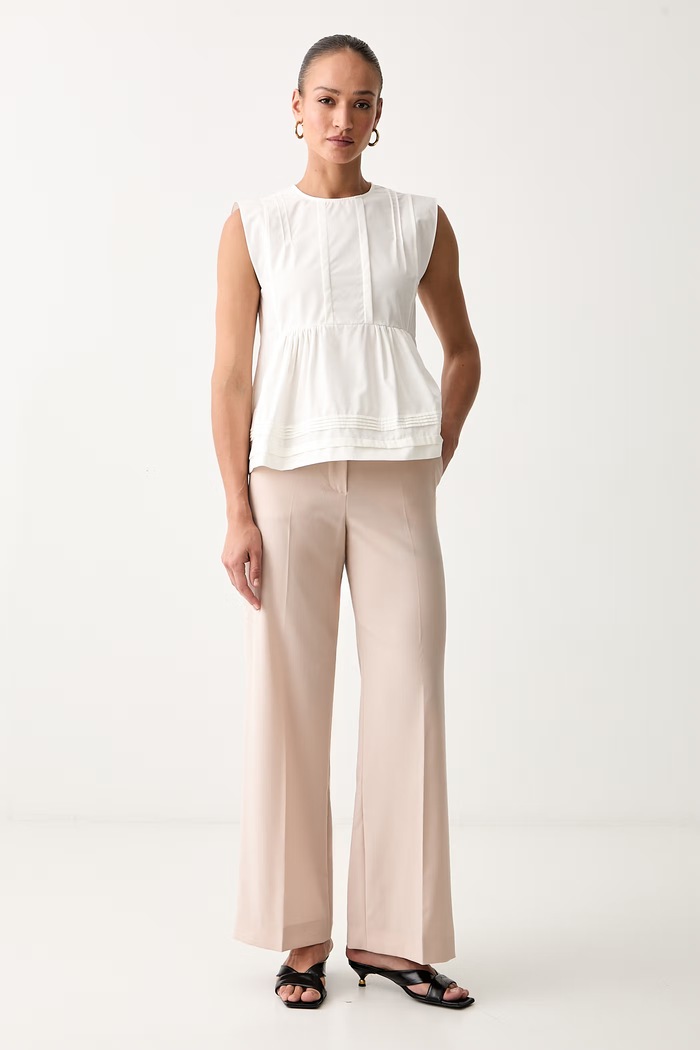 Weekend Max Mara bluzka damska bawełniana WKDVALLO 2625166041600 beżowy AW26