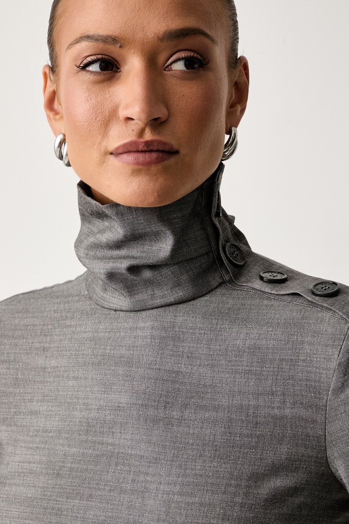 Patrizia Pepe bluzka damska z lyocellem szary 8C0340.C0250