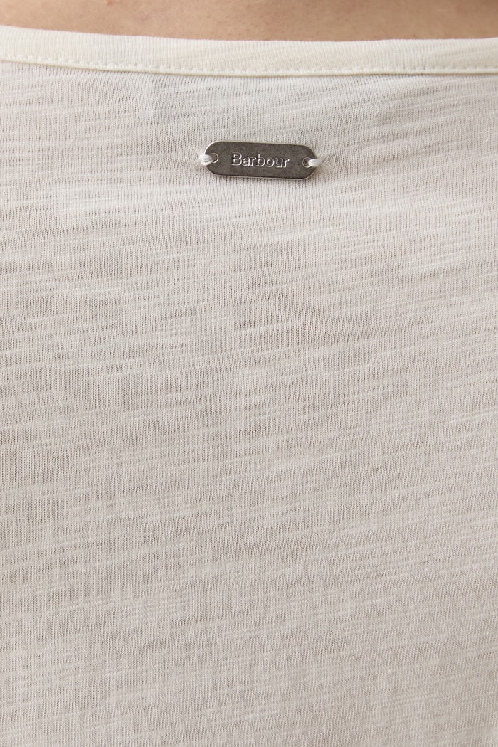 Barbour bluzka z falbanką damska bawełniana Carleen LML0935
