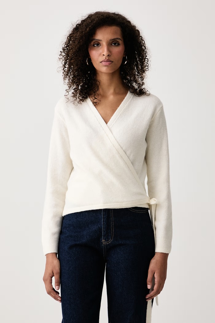 women'secret Kardigan damski z dodatkiem wełny beżowy 4354034