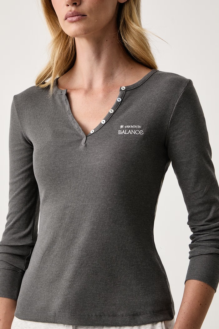 Odzież women'secret Longsleeve damski z bawełną 3274534 szary