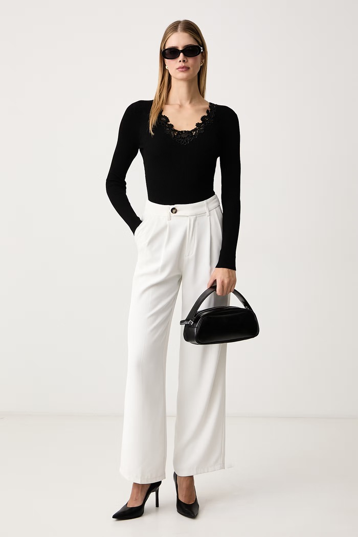 Twinset Bodi za žene s viskozom 262TT3041 crna AW26