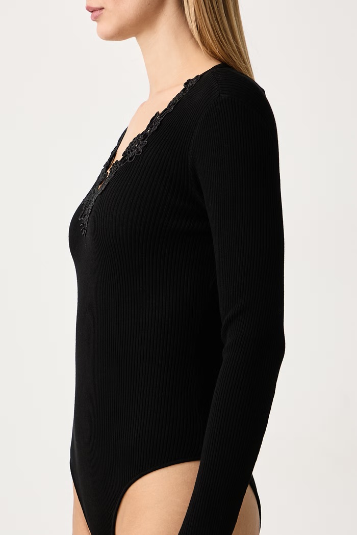Bodi za žene s viskozom Twinset 262TT3041 crna