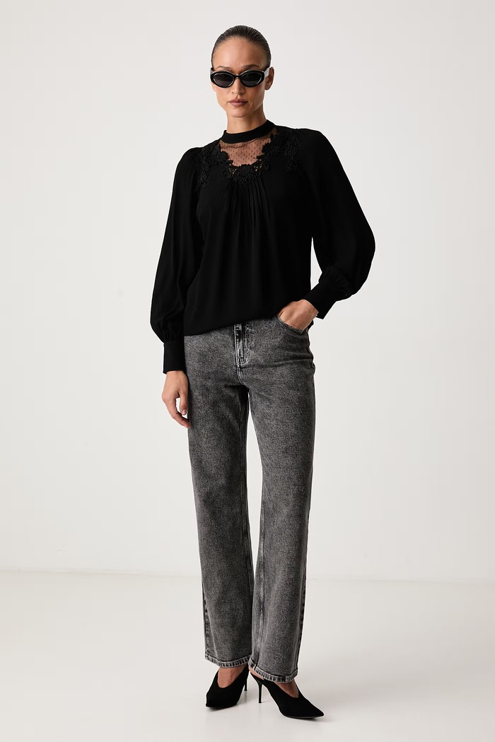 Twinset Μπλούζα γυναικεία από βισκόζη 262TT2461 μαύρο AW26