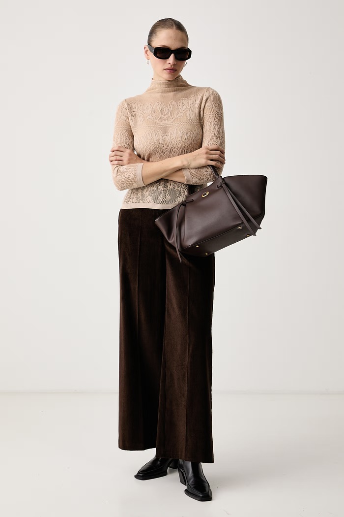 Twinset Sveter dámsky s bavlnou 262TF3031 béžová AW26