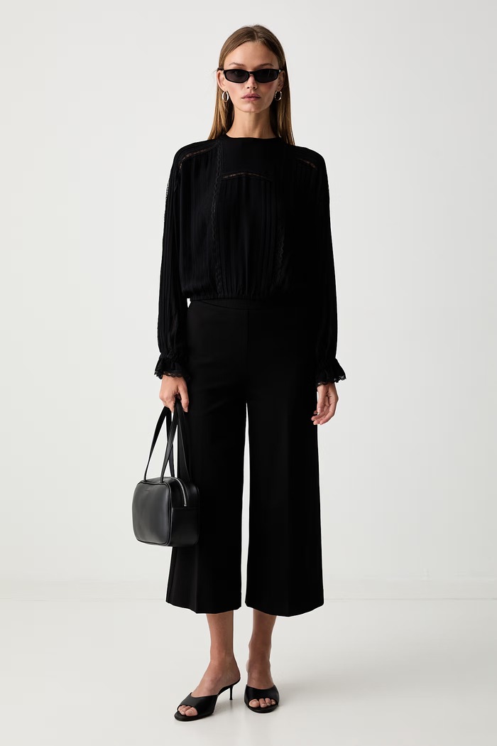 Twinset bluza za žene od viskoze 262TP2346 crna AW26