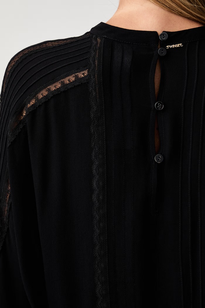 Twinset bluza za žene od viskoze 262TP2346 crna