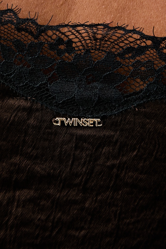 Twinset τοπ γυναικείο 262TP2112 καφέ