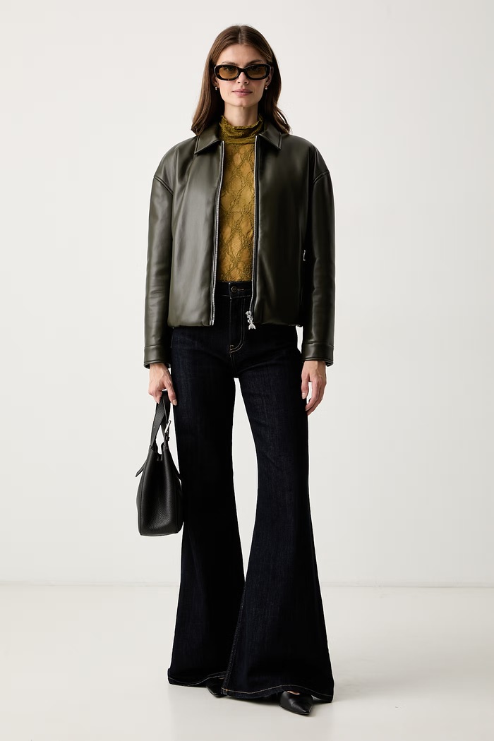 Twinset Bluza ženska čipkasta 262LI2NBB zelena AW26