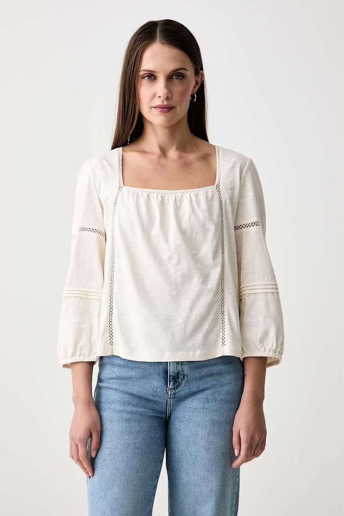 Hoss Intropia Longsleeve damski bawełniany beżowy 9104334