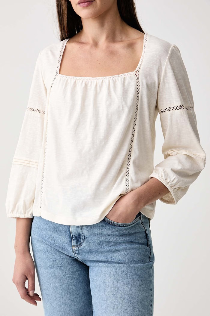 Longsleeve damski bawełniany Hoss Intropia 9104334 beżowy