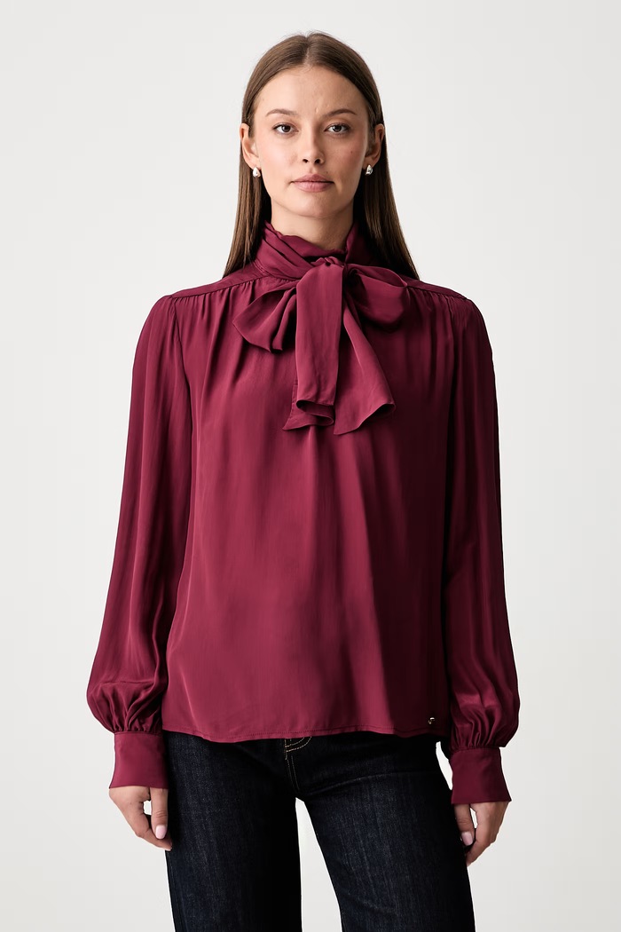 Pedro del Hierro bluzka damska z wiskozy czerwony 6634119