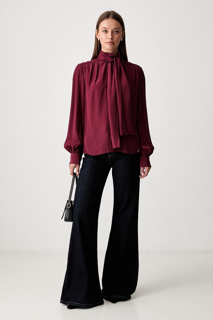 Pedro del Hierro bluzka damska z wiskozy 6634119 czerwony AW26