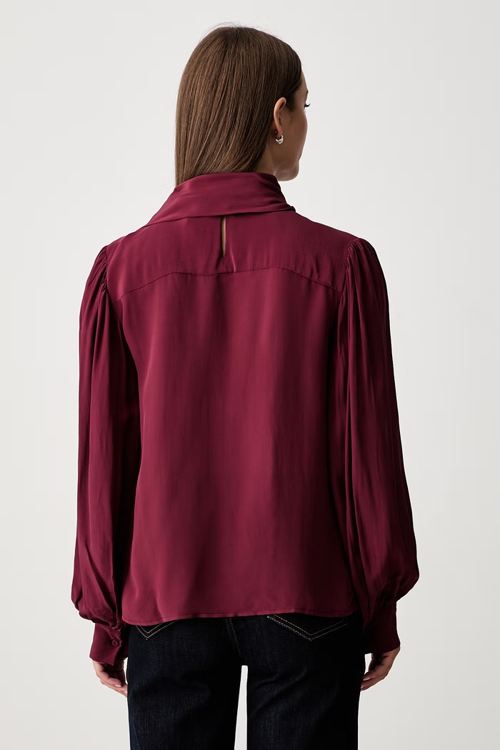 Odzież Pedro del Hierro bluzka damska z wiskozy 6634119 czerwony