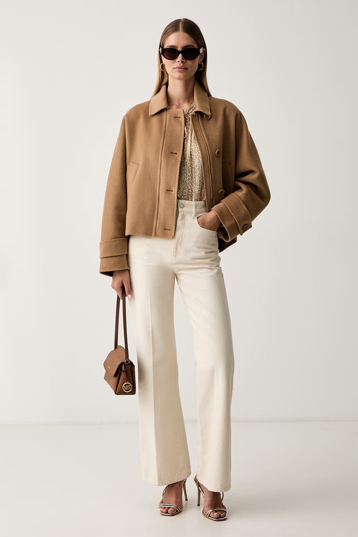 MICHAEL Michael Kors bluzka damska MT6410BL3E beżowy AW26