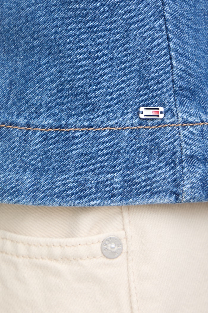 Tommy Hilfiger μπλούζα με τιράντες γυναικεία ντένιμ WW0WW49989