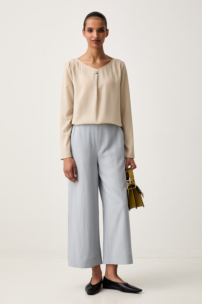 Calvin Klein blúzka dámska LV044G131G béžová AW26