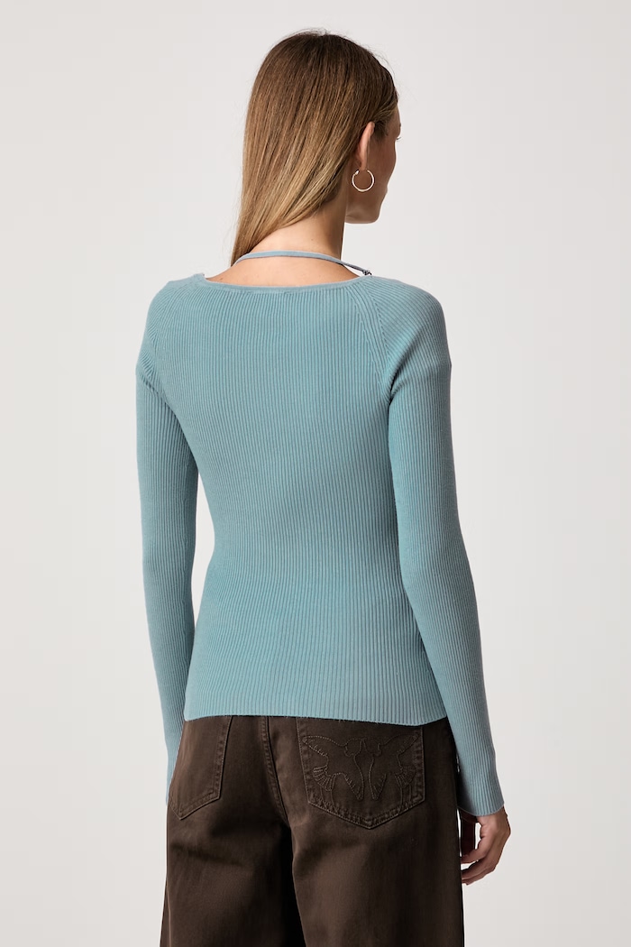 Odzież Guess sweter damski z wiskozą MEGHAN W6YR22.Z0966 niebieski